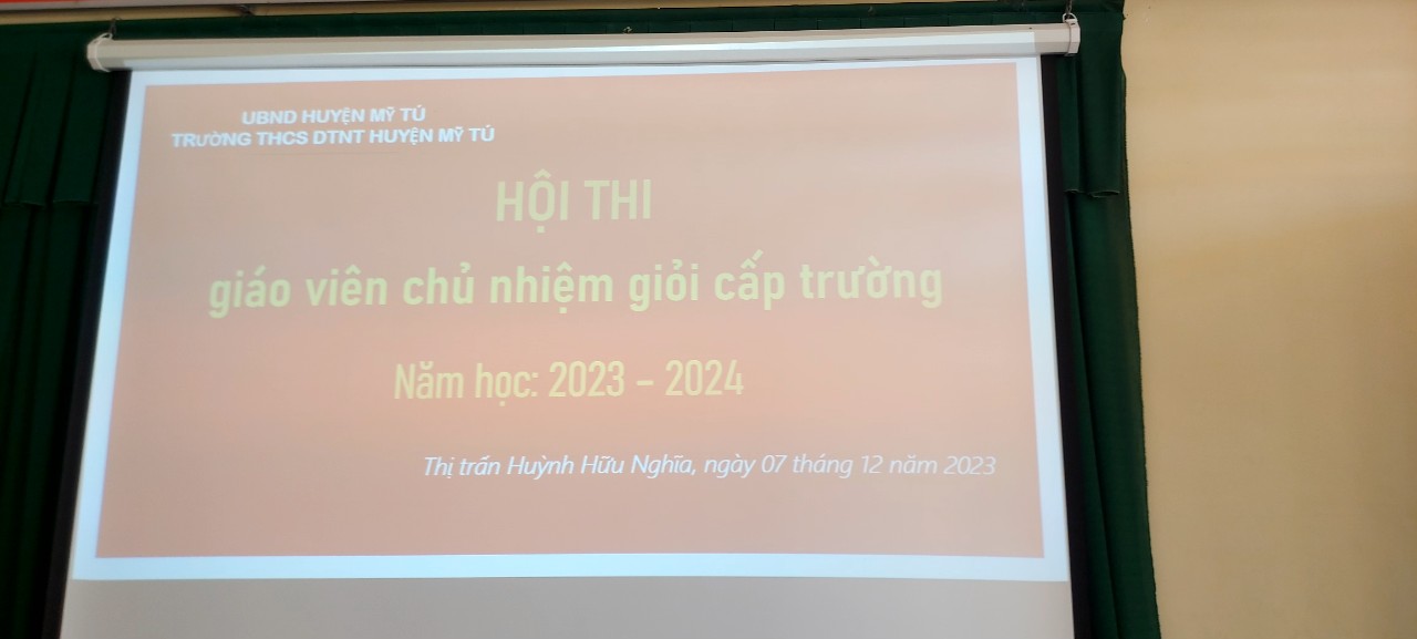 Phần thi thuyết trình biện pháp Hội thi Giáo viên chủ nhiệm giỏi cấp trường năm học 2023 -2024